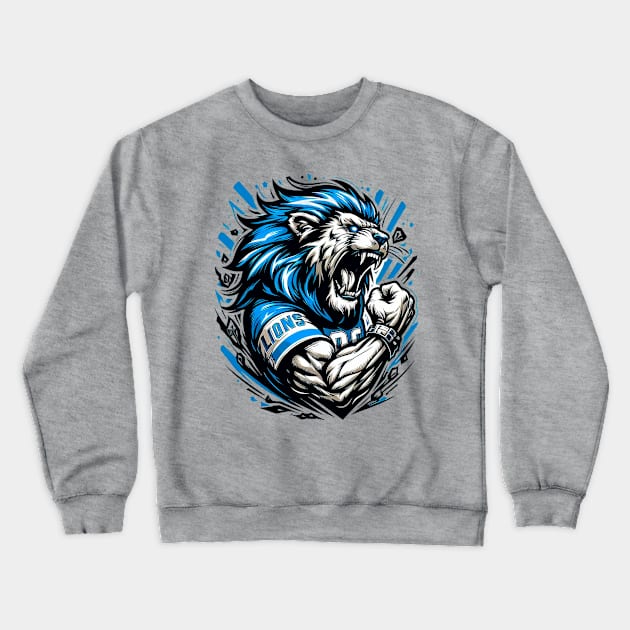 Detroit Lions Crewneck Sweatshirt by elegantelite